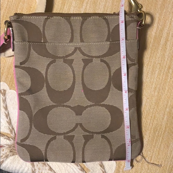 Pink and tan Coach bag - Picture 6 of 7